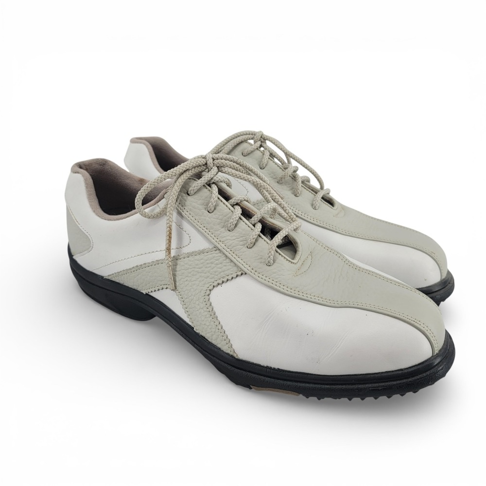 FootJoy Sierra‎ Trek Golf Shoes Womens 10M White Leather Softspikes Cleated